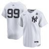 Men's New York Yankees #99 Aaron Judge  White 2024 World Series Home Limited Player Jersey