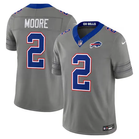 Men's Buffalo Bills #2 D.J. Moore Nike Gray Nickel City Vapor F.U.S.E. Limited Jersey