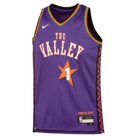 Youth Phoenix Suns #1 Devin Booker Purple 2024/25 Swingman City Edition Player Jersey