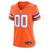 Women's Denver Broncos Orange Mile High Collection 1977 Throwback Custom Game Jersey