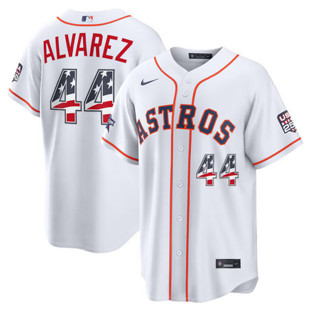 Men's Houston Astros #44 Yordan Alvarez Nike White 2026 All-Star Edition Stars & Stripes Stadium Jersey