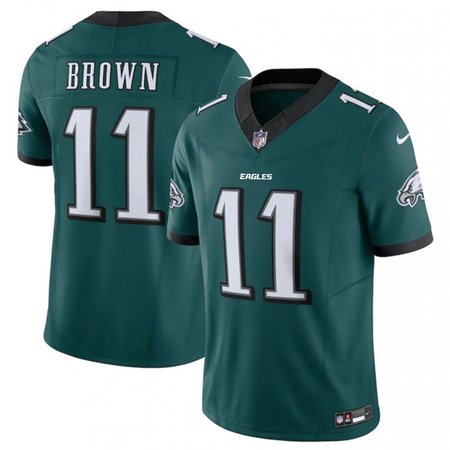 2e2db447e7241b2ac5d6ba58c0135683.jpeg Men's Philadelphia Eagles #11 A.J. Brown Green 2023 F.U.S.E. Vapor Untouchable Limited Stitched Football Jersey