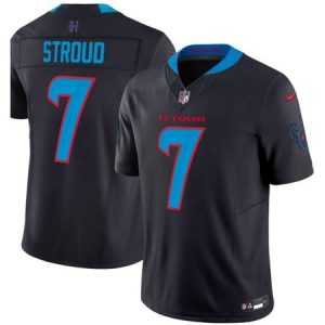 Men's Houston Texans #7 C.J. Stroud Navy 2024 Vapor F.U.S.E. Limited Stitched Jersey CP5D