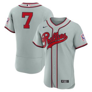 Youth Philadelphia Phillies #7 Trea Turner Nike Gray 2026 Field of Dreams Authentic Jersey