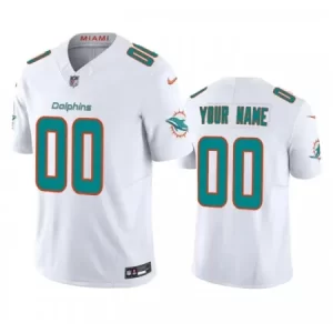 Men's Miami Dolphins Active Player Custom White 2023 F.U.S.E Vapor Limited Stitched Football Jersey