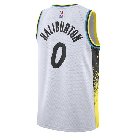 30c2518417d27136bfe0976a881397ca.jpeg Unisex Indiana Pacers Tyrese Haliburton White 2024/25 Swingman Player Jersey - City Edition