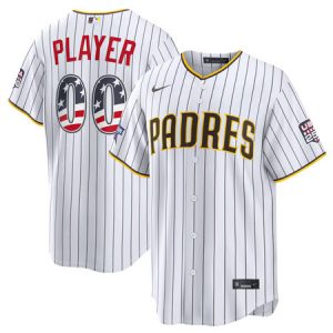 Men's San Diego Padres Nike White 2026 All-Star Edition Stars & Stripes Stadium Custom Jersey