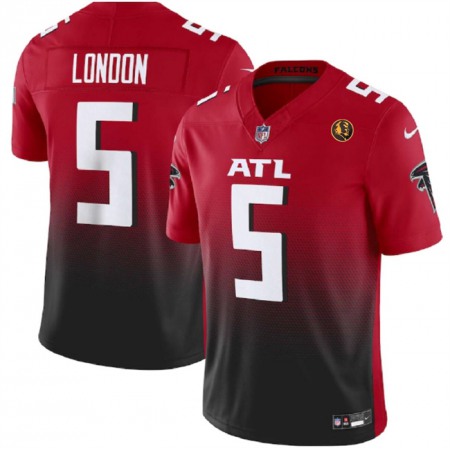 32b4fcfacf86bedacb8637dbddc107f6.jpeg Men's Atlanta Falcons #5 Drake London Red/Black 2023 F.U.S.E. With John Madden Patch Vapor Limited Stitched Football Jersey