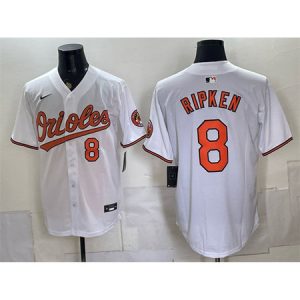 Men's Baltimore Orioles #8 Cal Ripken Jr. White 2025 Home Limited Jersey