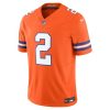 Men's Denver Broncos #2 Patrick Surtain II Orange Alternate Mile High Collection 1977 Throwback Vapor F.U.S.E. Limited Jersey