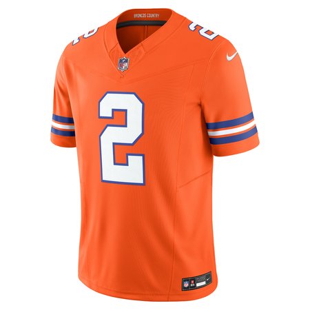 Men's Denver Broncos #2 Patrick Surtain II Orange Alternate Mile High Collection 1977 Throwback Vapor F.U.S.E. Limited Jersey