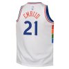 Youth Philadelphia 76ers #21 Joel Embiid White 2024/25 Swingman City Edition Player Jersey