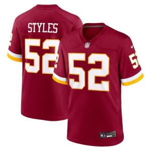 Men's Washington Commanders #52 Sonny Styles Burgundy 2026 NFL Draft Game Jersey
