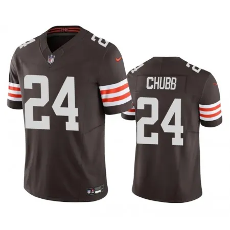 38923c5bf747328a8d598bf56c595e2b.webp Men's Cleveland Browns #24 Nick Chubb Brown 2023 F.U.S.E. Vapor Untouchable Limited Stitched Jersey