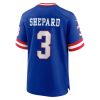 Men's New York Giants #3 Sterling Shepard Royal Classic Player Game Jersey