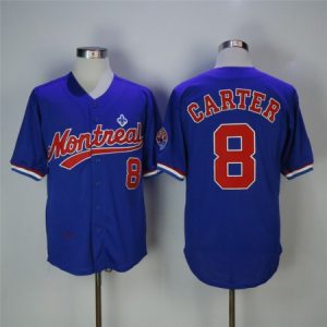 39290a70ad107b30c9c4c745c3dd0aa7.jpeg Men's Montreal Expos #8 Gary Carter Blue Cooperstown Collection Mesh Batting Practice Stitched MLB Jersey