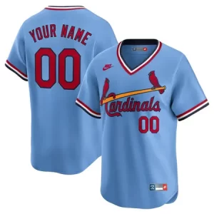 Youth St. Louis Cardinals Nike Light Blue Cooperstown Collection Limited Custom Jersey