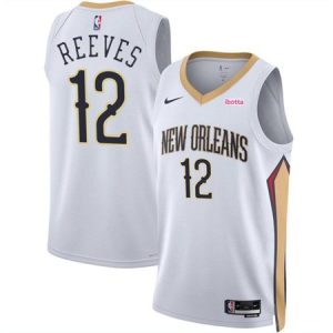 39d9a55ef574f82bb18a2f0ef56cea0c.jpeg Men's New Orleans Pelicans #12 Antonio Reeves White 2024 Draft Association Edition Stitched Basketball Jersey