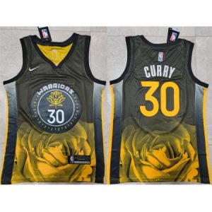 Men's Golden State Warriors #30 Stephen Curry 2022/2023 Black City edition Stitched Basketball Jersey A4XV