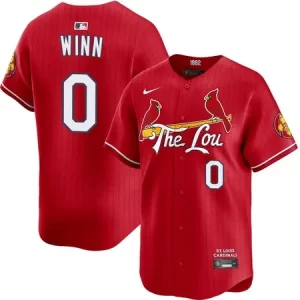Men's St. Louis Cardinals #0 Masyn Winn Red Home Limited Jersey 8WED