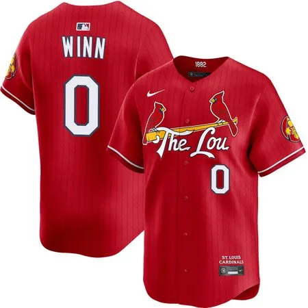Men's St. Louis Cardinals #0 Masyn Winn Red Home Limited Jersey 8WED