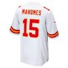 3d5a7bc36edddcfc35ebac43fb89500d.jpeg Men's Kansas City Chiefs #15 Patrick Mahomes White Super Bowl LIX Game Jersey