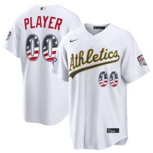 Men's Oakland Athletics Nike White 2026 All-Star Edition Stars & Stripes Stadium Custom Jersey