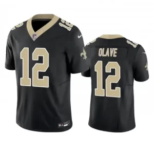 3f0b34b239a1d732dfe795e60f67a243.webp Men's New Orleans Saints #12 Chris Olave Black 2023 F.U.S.E. Vapor Untouchable Limited Stitched Jersey