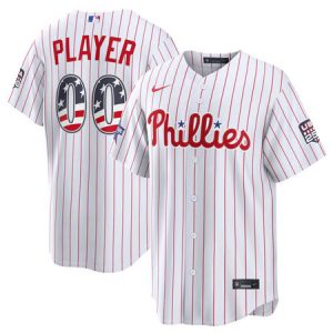 Men's Philadelphia Phillies Nike White 2026 All-Star Edition Stars & Stripes Stadium Custom Jersey