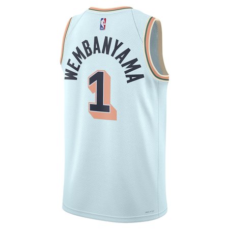 Unisex San Antonio Spurs #1 Victor Wembanyama Light Blue 2024/25 Swingman City Edition Player Jersey