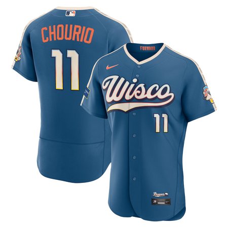 Youth Milwaukee Brewers #11 Jackson Chourio Nike Mineral Blue 2026 City Connect Authentic Sponsor Patch Jersey KQOG