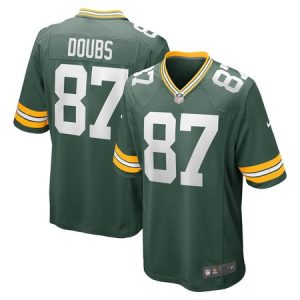Men's Green Bay Packers #87 Romeo Doubs Green Game Player Jersey