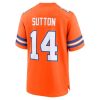 Men's Denver Broncos #14 Courtland Sutton Orange Mile High Collection 1977 Throwback Player Game Jersey