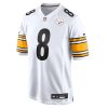 4247bff9f07af72d85863f7bbbfef353.jpeg Men's Pittsburgh Steelers #8 Aaron Rodgers White Game Jersey