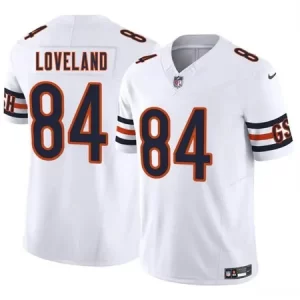 Youth Chicago Bears #84 Colston Loveland White 2025 Draft Vapor F.U.S.E. Limited Stitched Football Jersey