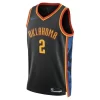 Unisex Oklahoma City Thunder #2 Shai Gilgeous-Alexander Black 2024/25 Swingman City Edition Player Jersey