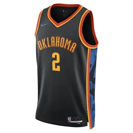Unisex Oklahoma City Thunder #2 Shai Gilgeous-Alexander Black 2024/25 Swingman City Edition Player Jersey