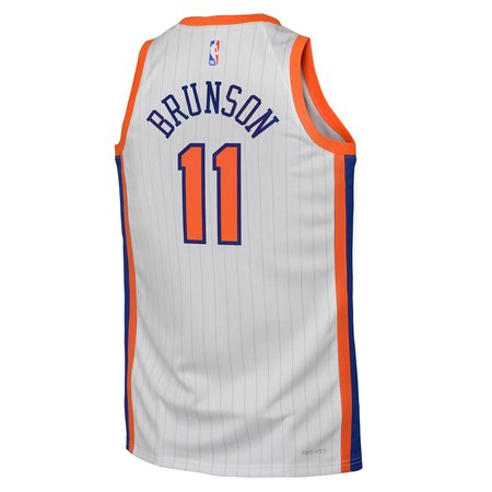 Youth New York Knicks #11 Jalen Brunson White 2024/25 Swingman City Edition Player Jersey