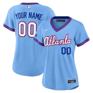 Women's Atlanta Braves Nike Powder Blue 2026 City Connect Stadium Custom Jersey RBZP