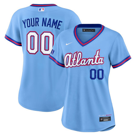 Women's Atlanta Braves Nike Powder Blue 2026 City Connect Stadium Custom Jersey RBZP
