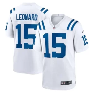 4733d3a025bb50760b8d1c685bd9c485.webp Men's Indianapolis Colts #15 Riley Leonard White Team Game Jersey