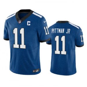 474bd92d77030399300ff15caf0fa8b7.jpeg Men's Indianapolis Colts #11 Michael Pittman Jr. Royal 2023 F.U.S.E. Indiana Nights Limited Stitched Football Jersey