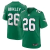 Saquon Barkley Philadelphia Eagles Nike White Game Jersey - White/Black/Green/Kelly Green