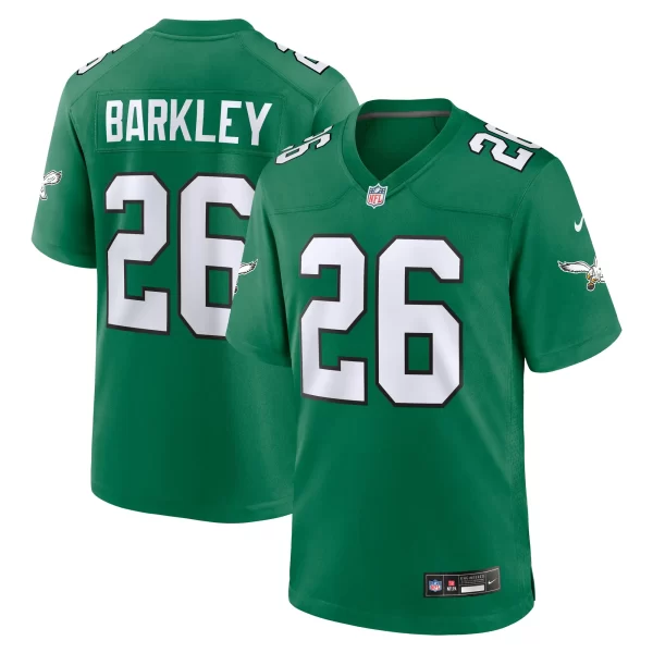 Saquon Barkley Philadelphia Eagles Nike White Game Jersey - White/Black/Green/Kelly Green