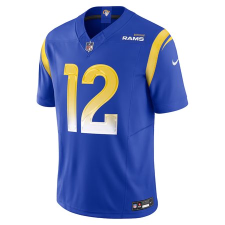 Men's Los Angeles Rams #12 Puka Nacua  Royal Vapor F.U.S.E. Limited Player Jersey