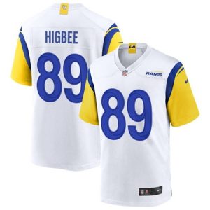 4950eb1b0af753f712e2e4d8ea61a894.jpeg Men's Los Angeles Rams Tyler Higbee White Game Player Jersey