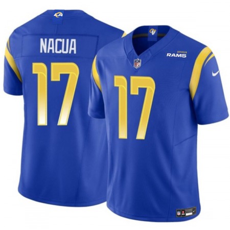 4993cf53f0207a2813277ad7c253a0dd.jpeg Men's Los Angeles Rams #17 Puka Nacua Blue 2023 F.U.S.E. Vapor Untouchable Stitched Football Jersey
