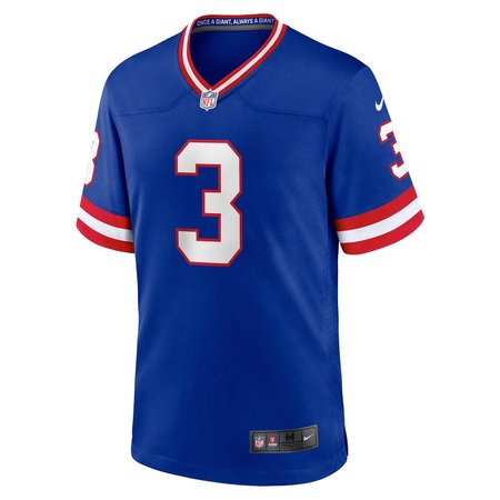 Men's New York Giants #3 Sterling Shepard Royal Classic Player Game Jersey
