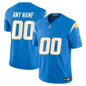 Men's Los Angeles Chargers Custom Blue Alternate Charger Power Vapor F.U.S.E. Limited Jersey