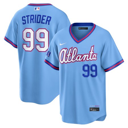 Youth Atlanta Braves #99 Spencer Strider Nike Powder Blue 2026 City Connect Stadium Jersey XUGC
